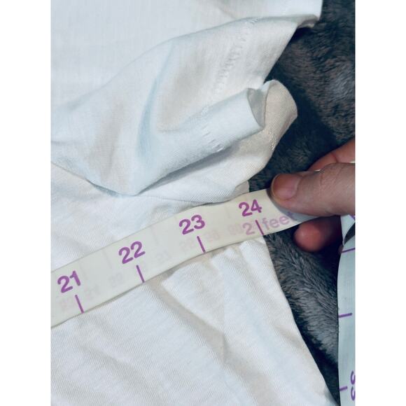 NWT Madewell White Women Slub Boxy-Crop Bella Tee Pima Cotton Causal - Picture 7 of 11